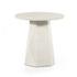 Bowman Outdoor End Table In White Concrete by FOUR HANDS