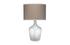 Plum Jar Glass Table Lamp with Linen Shade, Clear by Jamie Young