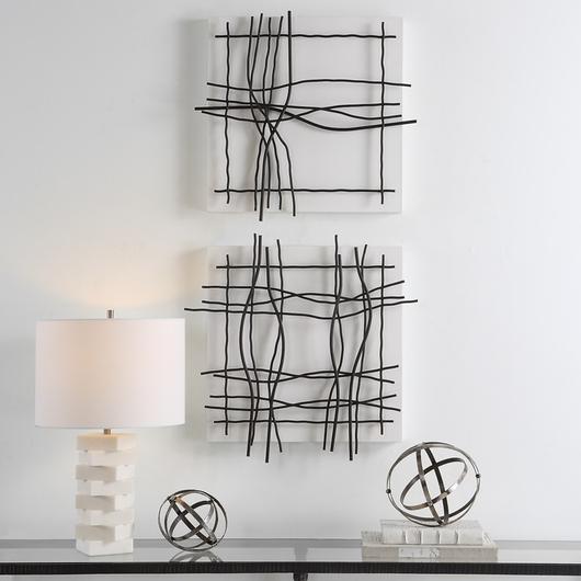 Genesis Metal Wall Decor, S/2 by Uttermost