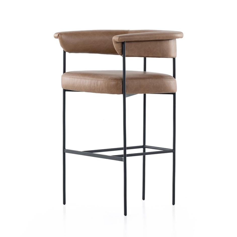 Carrie Bar Stool - Chaps Saddle by Four Hands