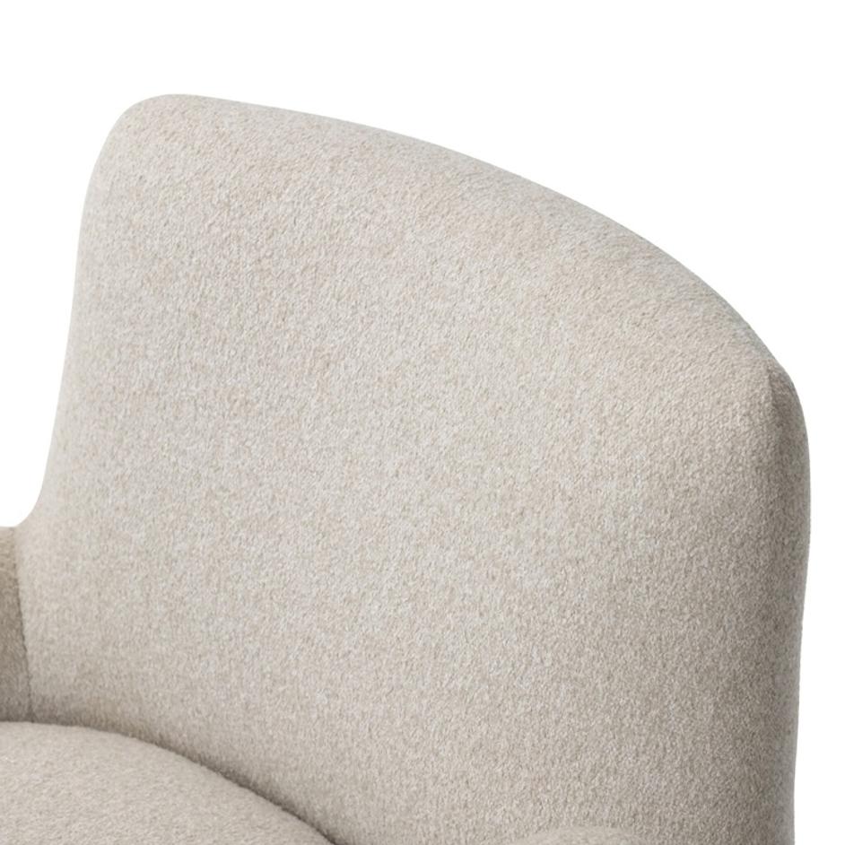 Reed Swivel Chair In Crete Pebble by Four Hands