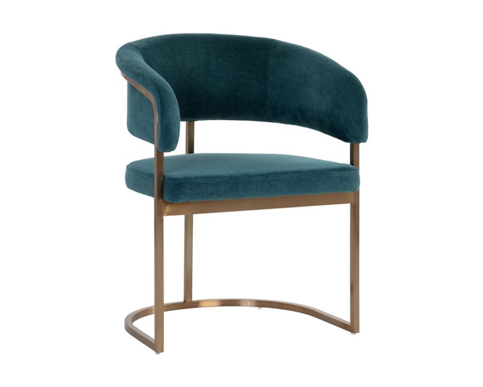 MARRIS DINING ARMCHAIR - GOLD - DANNY TEAL by Sunpan