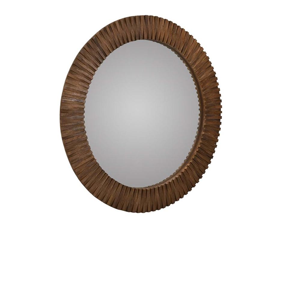 Myrtle 50" Round Mirror Brown by Classic Home