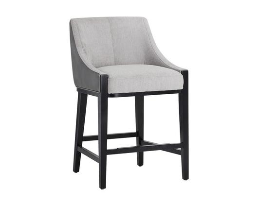 Aurora Counter Stool - Polo Club Stone / Overcast Grey by Sunpan