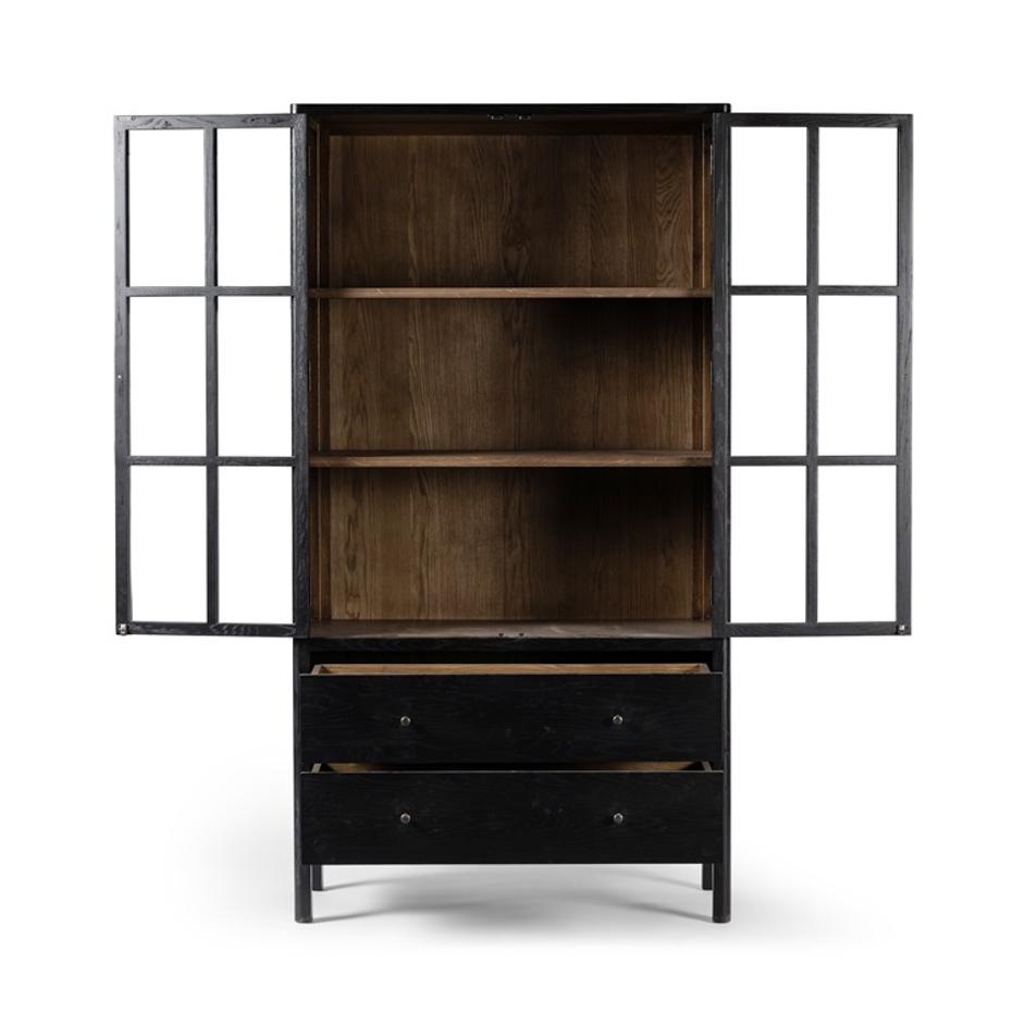 Bolsa Cabinet in Brushed Ebony Oak by FOUR HANDS