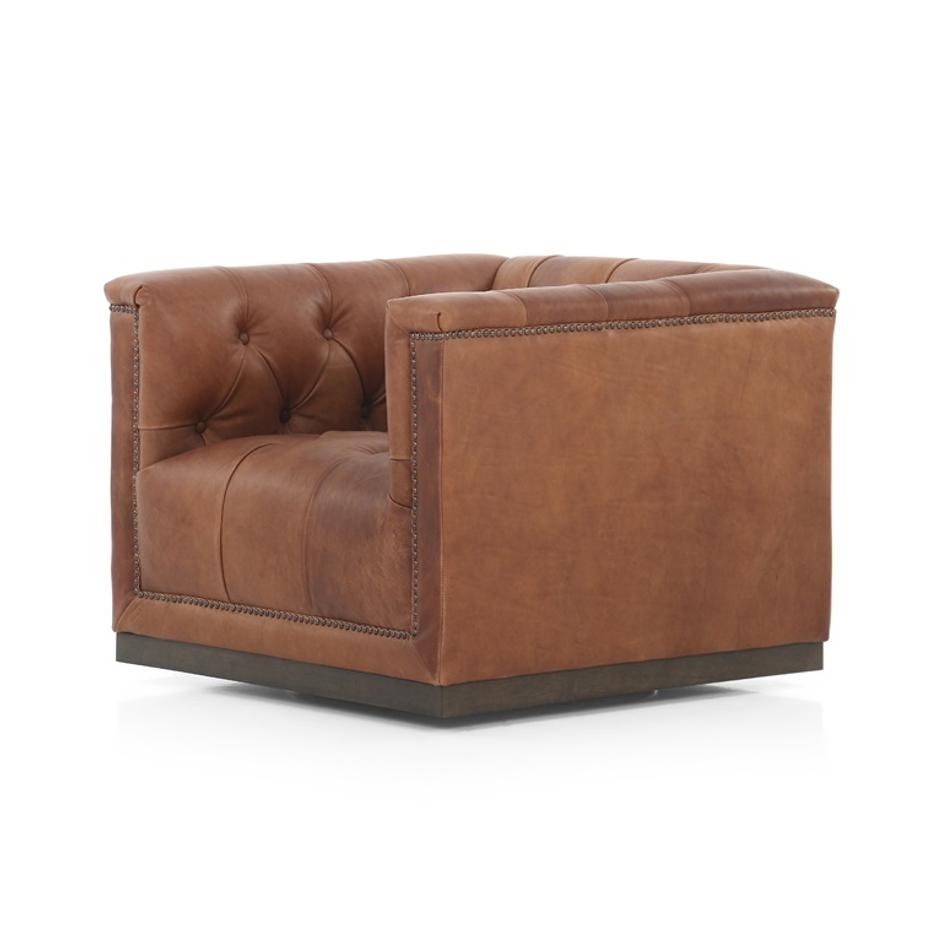 Maxx Swivel Chair In Heirloom Sienna by FOUR HANDS