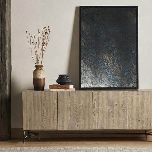 Acid Wash Mirror - Iron Matte Black by FOUR HANDS