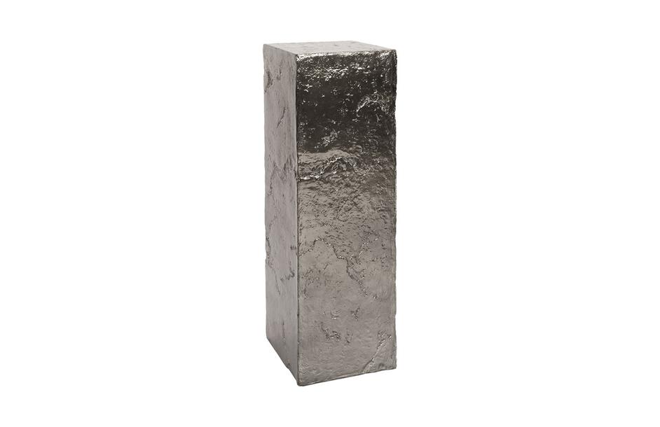 Slate E Pedestal, Liquid Silver by PHILLIPS COLLECTION
