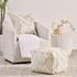 Sintra Ivory/Natural Pouf by Classic Home