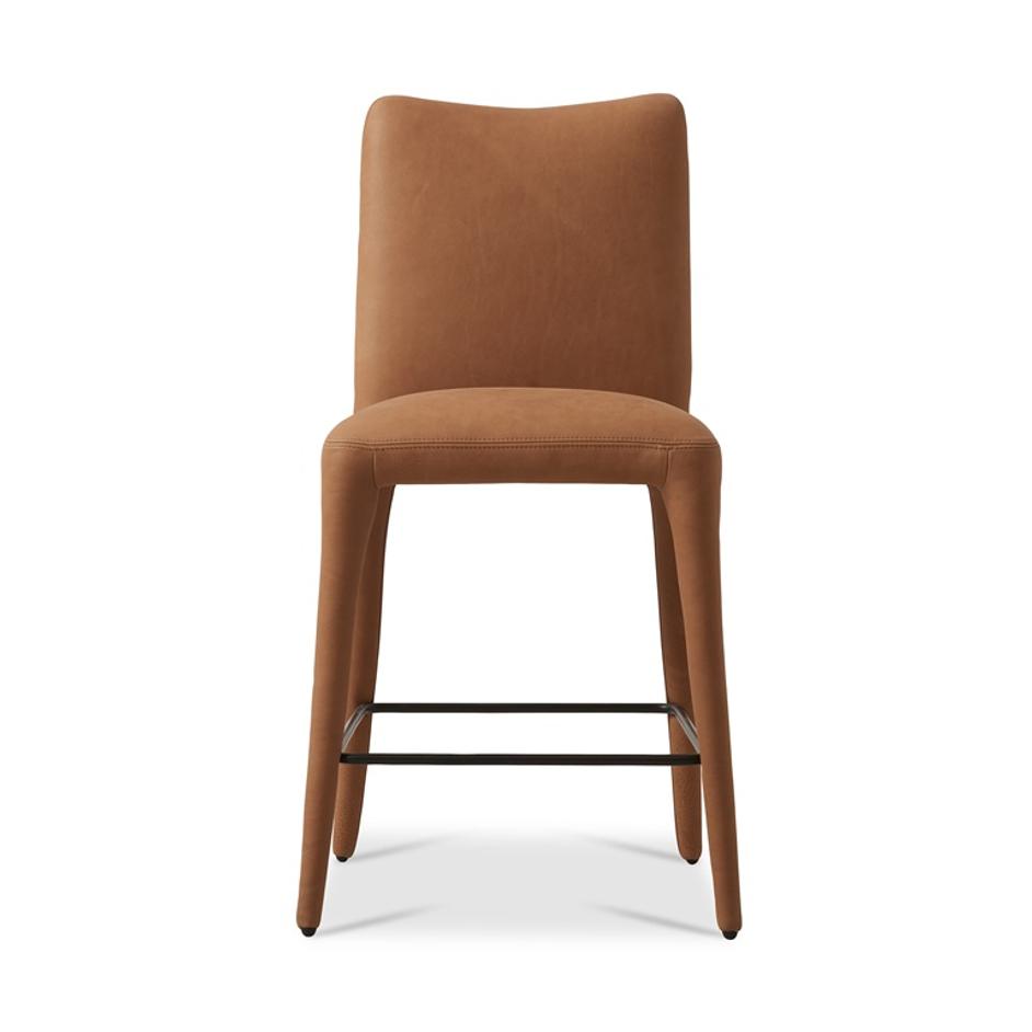 Monza Stool In Heritage Camel In Counter by FOUR HANDS