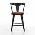 Ripley Stool W Cushion In Black Oak In Counter by FOUR HANDS