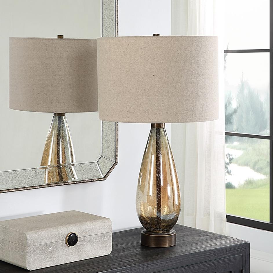 Baltic Teardrop Glass Table Lamp by Uttermost