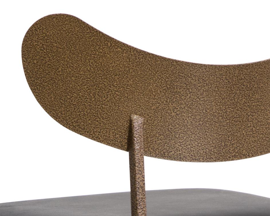 GIBBONS BARSTOOL - ANTIQUE BRASS - CHARCOAL BLACK LEATHER by Sunpan