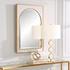 Crisanta Gloss White Arch Mirror by Uttermost