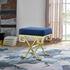 Ballard Performance Velvet Bench In Gold Navy by Modway Furniture