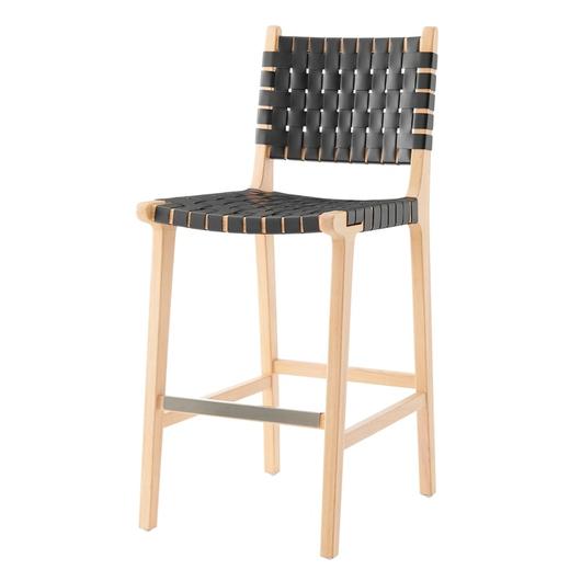 Marco PU Counter Stool, Black by New Pacific Direct