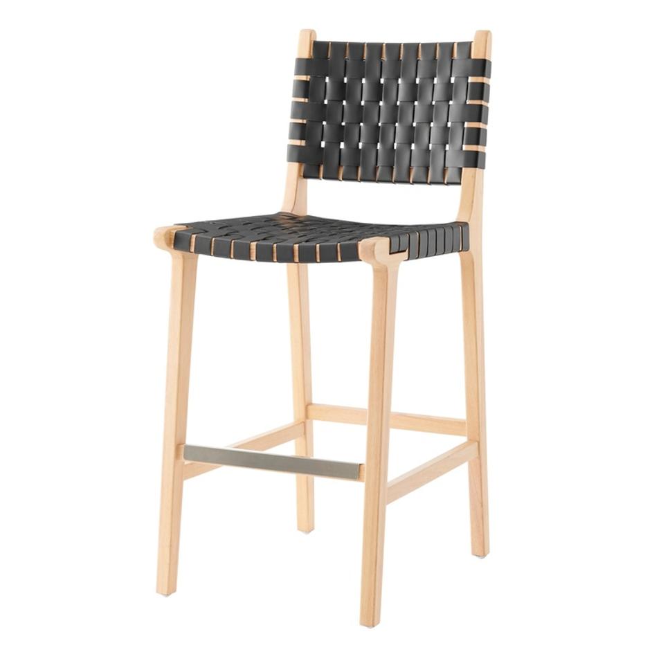 Marco PU Counter Stool, Black by New Pacific Direct