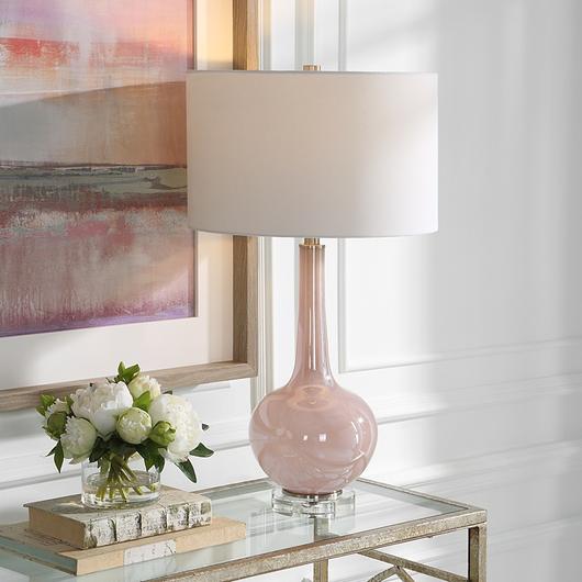 Rosa Pink Glass Table Lamp by Uttermost