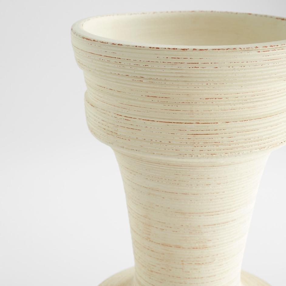 Taras Vase | White-Medium by Cyan Design