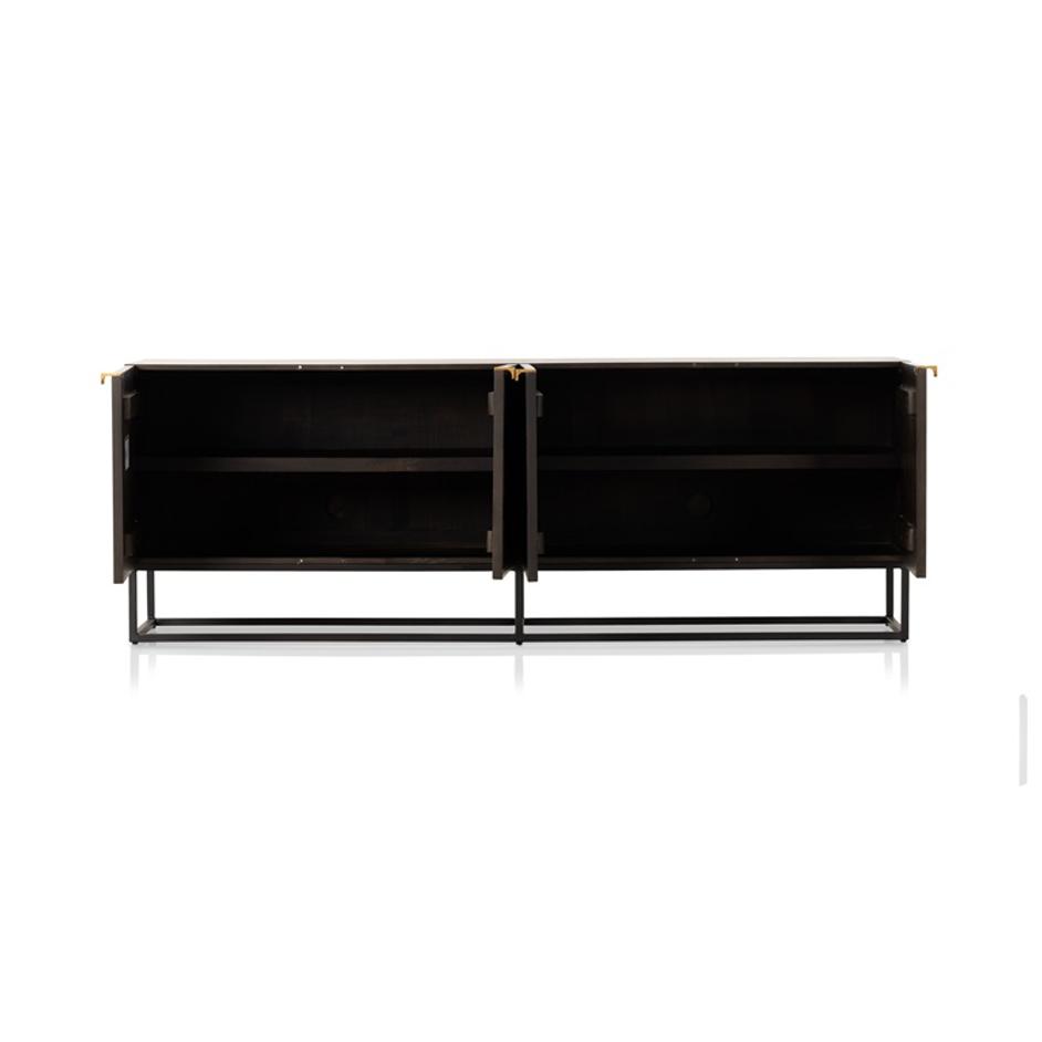 Kelby Closed Media Console In Brown by FOUR HANDS