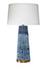  Pleated Ceramic Table Lamp with Linen Shade, Blue by Jamie Young