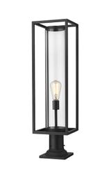 Dunbroch 1 Light Outdoor Pier Mounted Fixture in Black Finish by Z-Lite
