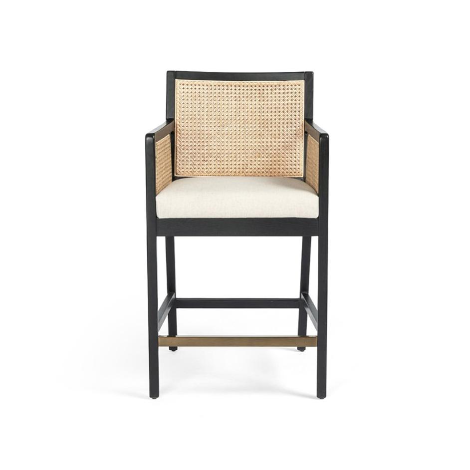Antonia Cane Bar + Counter Stool - Savile Flax by Four Hands