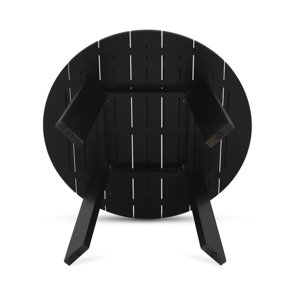 Delta Round Outdoor Dining Table Black by Moes Home