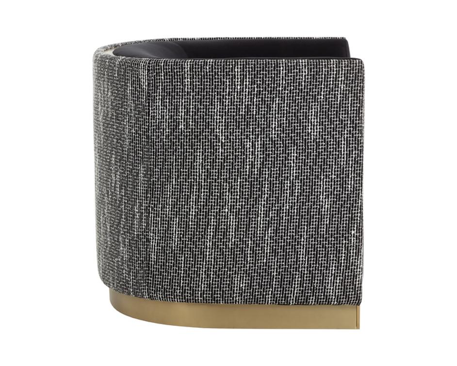 LARRON ARMCHAIR - ABBINGTON BLACK / HOBBES NIGHT by Sunpan