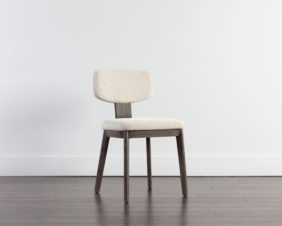 RICKETT DINING CHAIR - DARK BROWN - DOVE CREAM by Sunpan