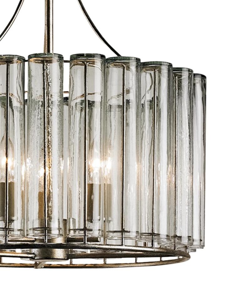 Bevilacqua Small Chandelier In Silver Leaf by Currey & Company