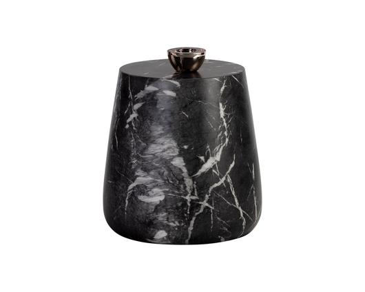 Aries Side Table - Marble Look - Black by Sunpan