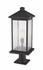 Portland 1 Light Outdoor Pier Mounted Fixture in Oil Rubbed Bronze Finish by Z-Lite