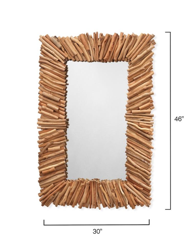 Driftwood Rectangle Mirror by Jamie Young