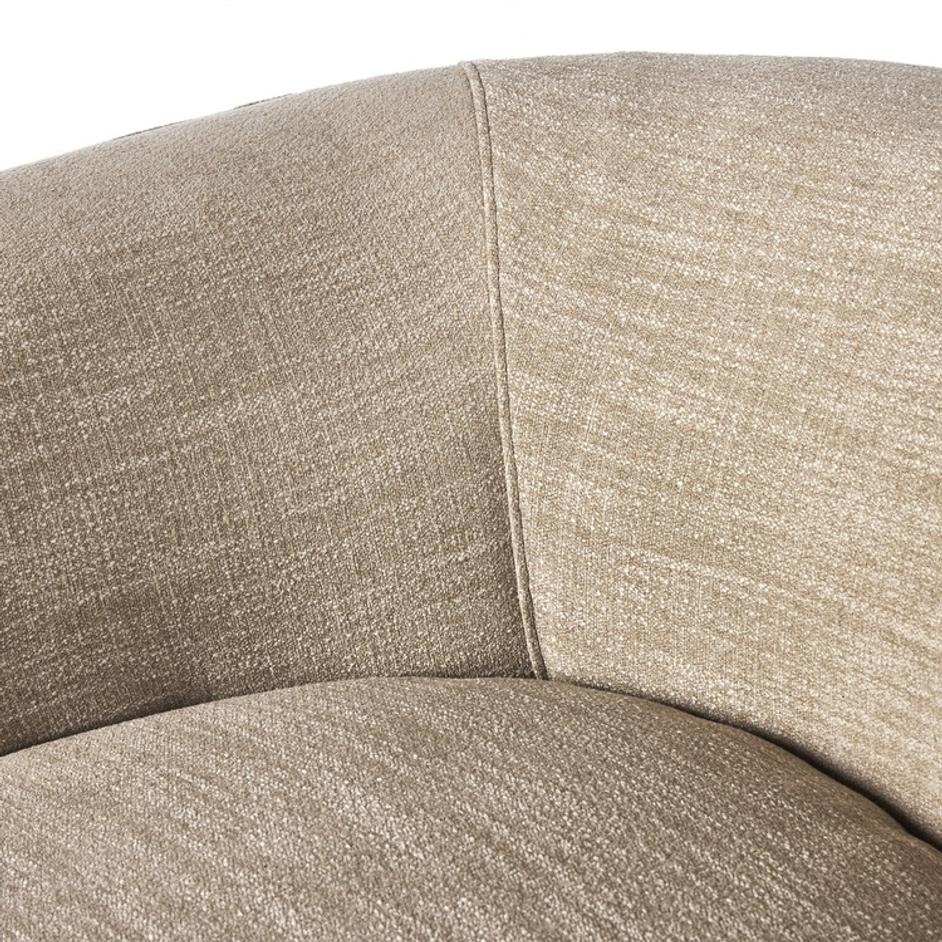 Mila Swivel Chair In Laken Stone by Four Hands