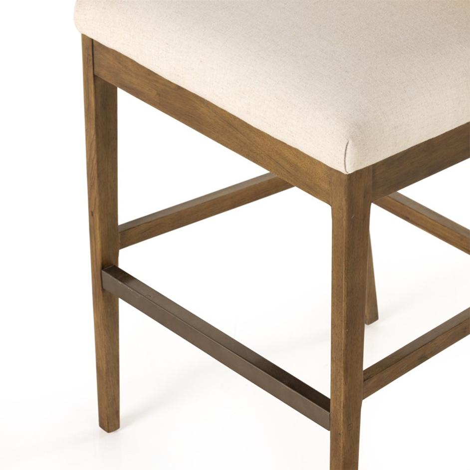 Antonia Cane Armless Bar + Counter Stool - Savile Flax by Four Hands