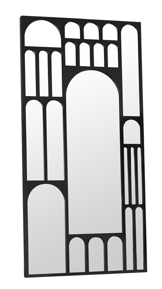 Industrial Steel Matte Black Doorway Mirror by Noir Furniture