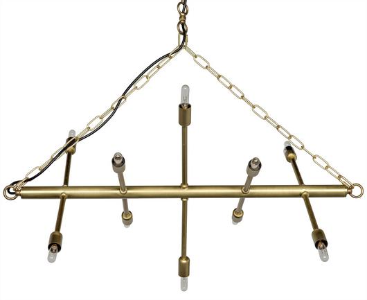 Sperato Chandelier, Antique Brass by Noir Furniture