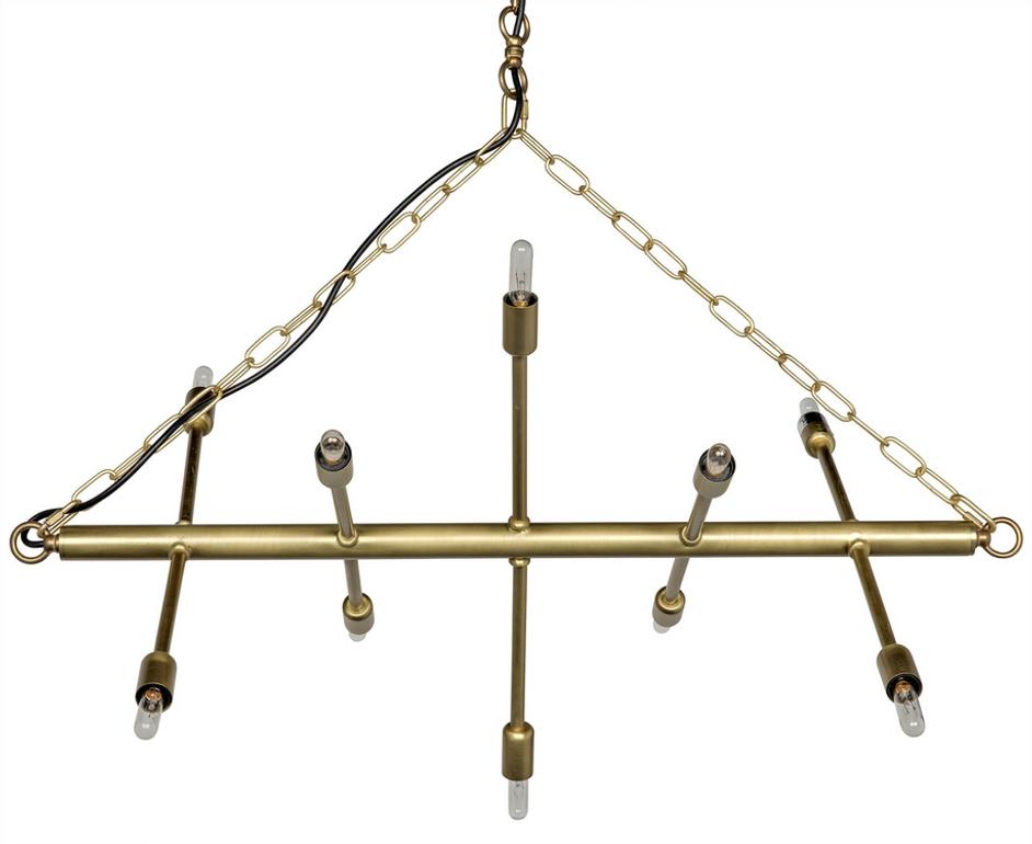 Sperato Chandelier, Antique Brass by Noir Furniture