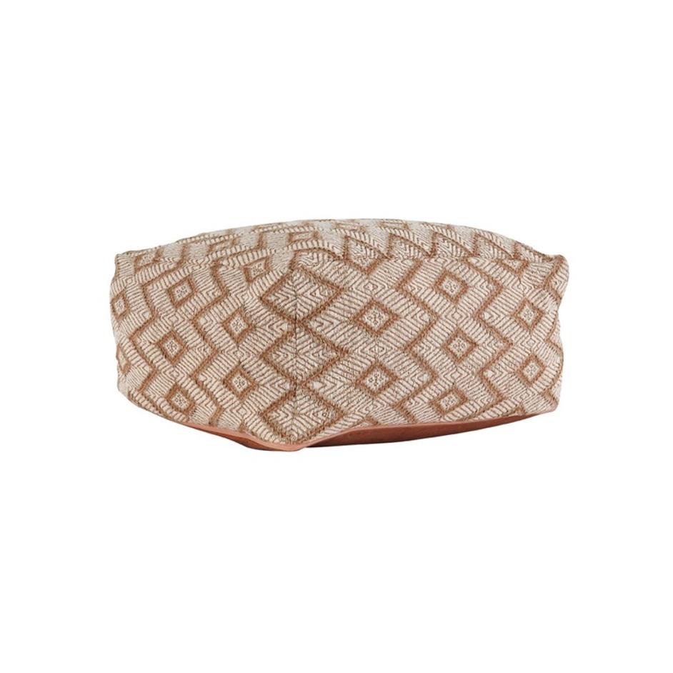 Volt Terra Cotta/Ivory Pouf by Classic Home