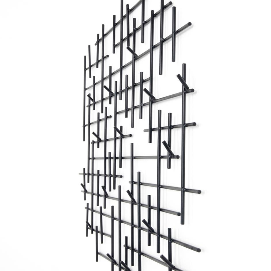 Crossin Coat Rack In Iron Matte Black by FOUR HANDS