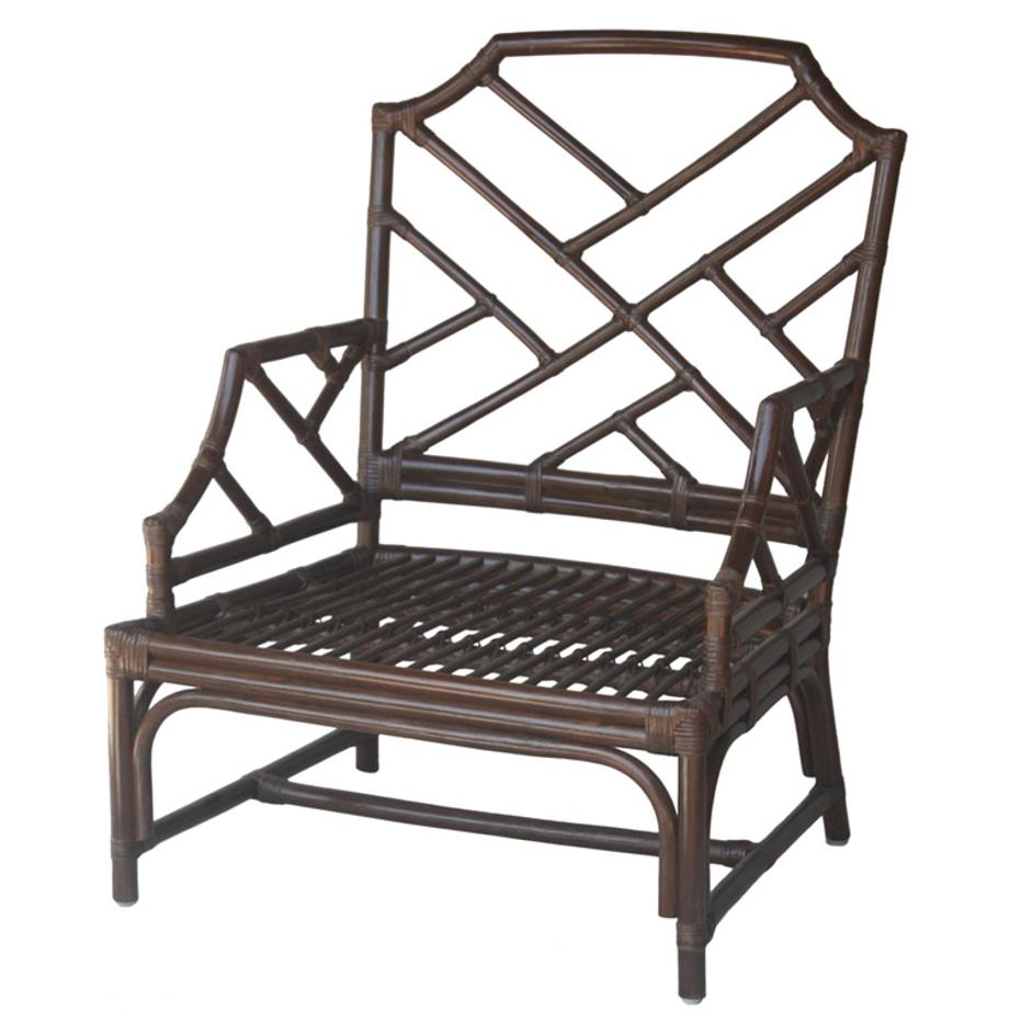 Kara Rattan Accent Arm Chair In Paloma Brown  by New Pacific Direct