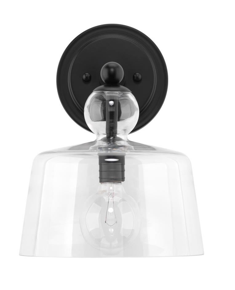 Hudson Glass Wall Sconce, Black by Jamie Young