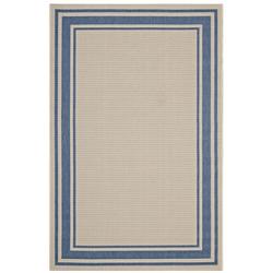 Haston Solid Border 8X10 Indoor And Outdoor Area Rug In Blue And Beige by Modway Furniture