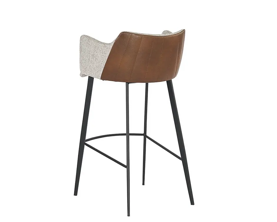 Griffin Barstool - November Grey / Bravo Cognac by Sunpan