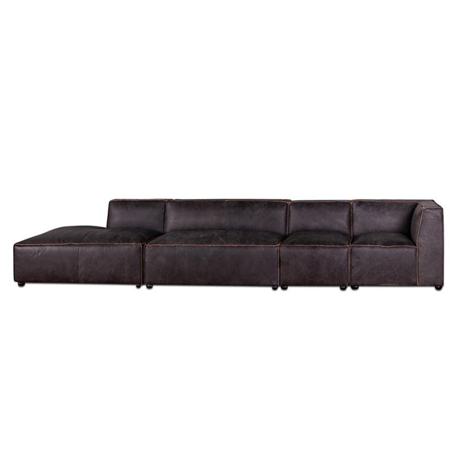 Portofino 4-Piece Sectional Antique Ebony by Home Trends & Design