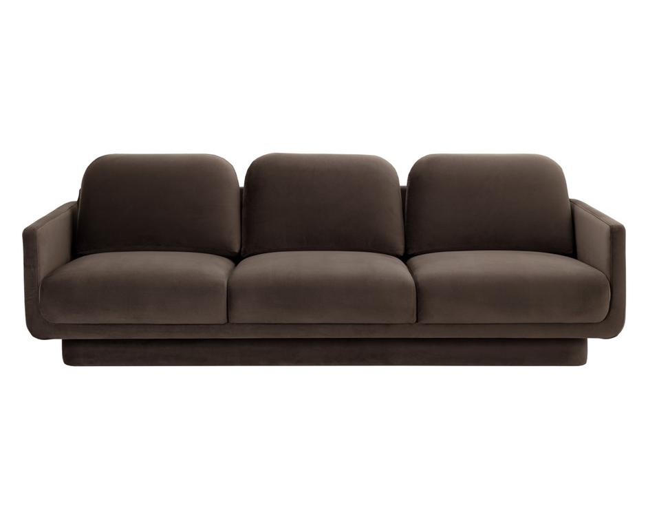 EVERTON SOFA - MEG DARK BROWN by Sunpan
