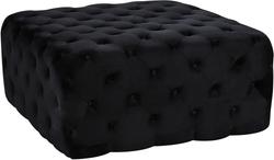 Laurie Ottoman/Bench In Black Velvet by Meridian Furniture