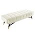 Scholar 60" Performance Velvet Bench In Ivory by Modway Furniture