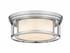 Willow 3 Light Flush Mount in Brushed Nickel Finish by Z-Lite